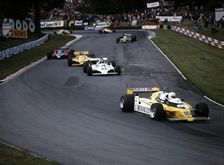 Rene Arnoux in the British Grand Prix, Brands Hatch, 1980