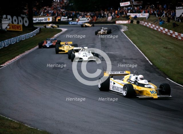 Rene Arnoux in the British Grand Prix, Brands Hatch, 1980. Artist: Unknown