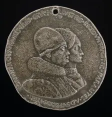 Rene d'Anjou, 1409-1480, King of Naples 1435-1442, and Jeanne de Laval, died 1498 [obverse], 1463. Creator: Francesco Laurana