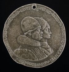 Rene d'Anjou, 1409-1480, King of Naples 1435-1442, and Jeanne de Laval, died 1498 [obverse], 1463. Creator: Francesco Laurana