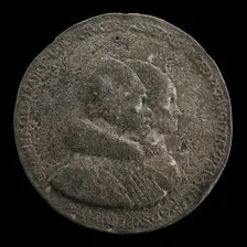 Rene d'Anjou, 1409-1480, King of Naples 1435-1442, and Jeanne de Laval, died 1498 [obverse], 1463. Creator: Francesco Laurana