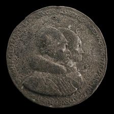 Rene d'Anjou, 1409-1480, King of Naples 1435-1442, and Jeanne de Laval, died 1498 [obverse], 1463. Creator: Francesco Laurana