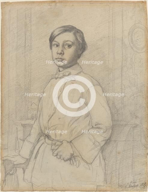 René de Gas [recto], 1855. Creator: Edgar Degas.