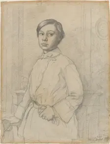 René de Gas [recto], 1855. Creator: Edgar Degas