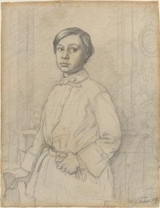 René de Gas [recto], 1855. Creator: Edgar Degas