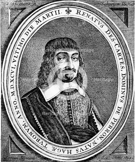 Rene Descartes, French philosopher and mathematician, 1672. Creator: Unknown.
