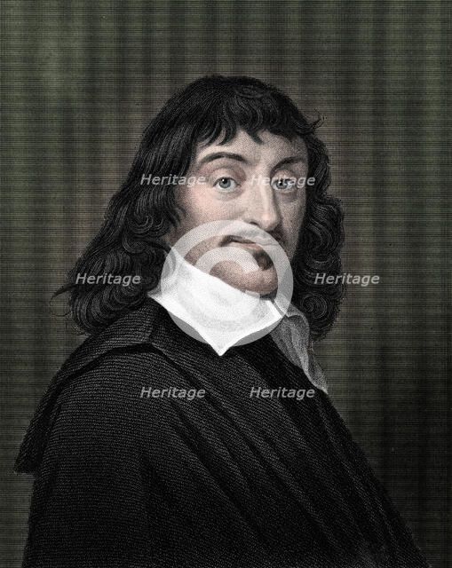 Rene Descartes, French philosopher and mathematician, 1835. Artist: Unknown.