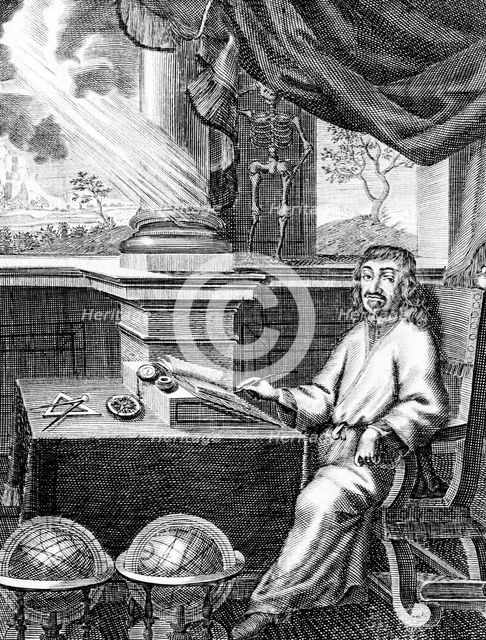 Rene Descartes, French philosopher and scientist, 1692. Artist: Unknown