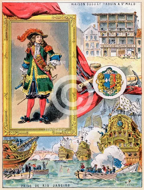 René Duguay-Trouin, French corsair of Saint-Malo, 1898. Artist: Gilbert