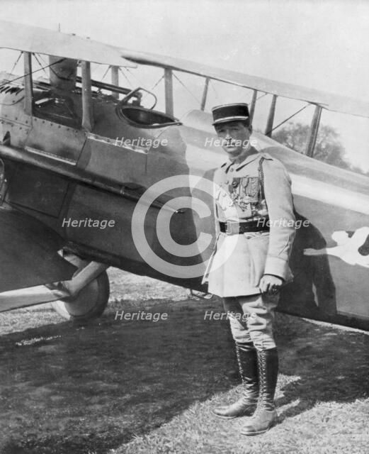 Rene Paul Fonck, French fighter ace, 1918. Artist: Unknown