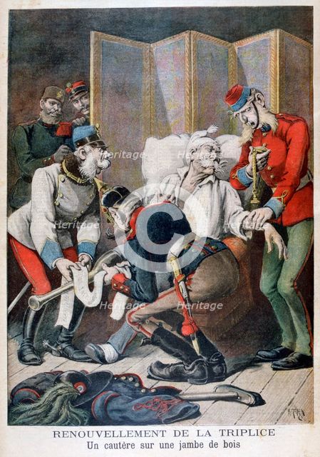 Renewal of the Triple Alliance of Germany, Austria and Italy, 1896. Artist: Henri Meyer