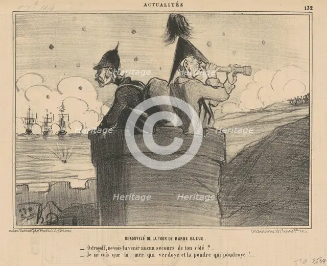 Renouvelé de la tour barbe bleue, 19th century. Creator: Honore Daumier.