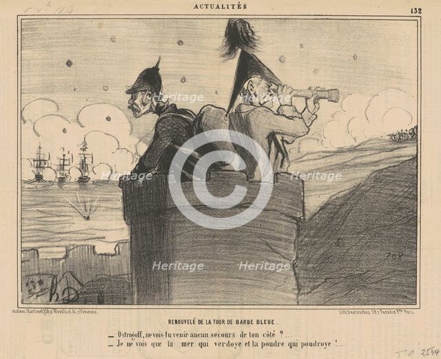 Renouvelé de la tour barbe bleue, 19th century. Creator: Honore Daumier.