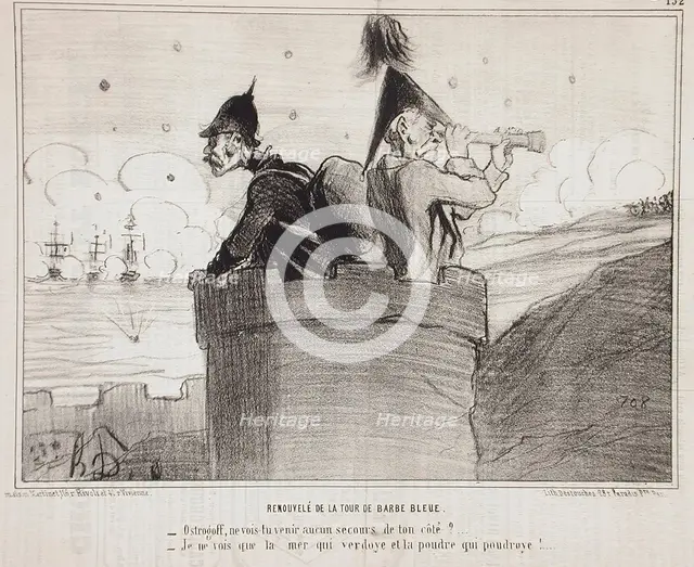 Renouvelé de la tour de barbe bleue, 1854. Creator: Honore Daumier.
