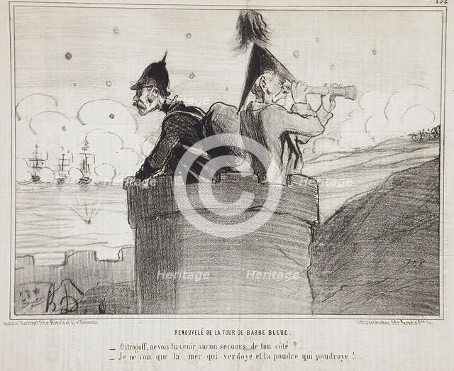 Renouvelé de la tour de barbe bleue, 1854. Creator: Honore Daumier.