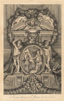 Renouvellement d'Alliance avec les Suisses 1663 (Renewal of Alliance...) [pl. 18], published 1752. Creators: Jean-Baptiste Masse, Nicolas-Gabriel Dupuis