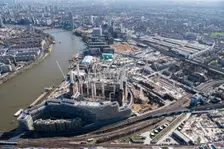 Renovation of Battersea Power Station and construction of the Nine Elms Development, London, 2018. Creator: Historic England Staff Photographer
