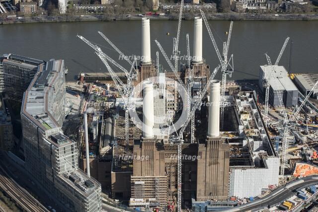 Renovation of Battersea Power Station as part of the Nine Elms Development, London, 2018. Creator: Historic England Staff Photographer.
