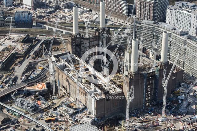 Renovation of Battersea Power Station as part of the Nine Elms Development, London, 2018. Creator: Historic England Staff Photographer.