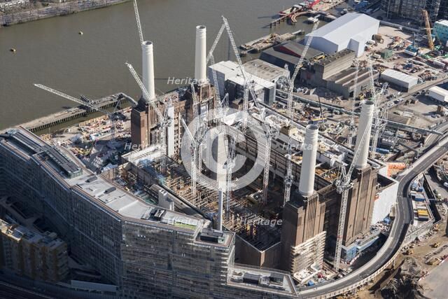 Renovation of Battersea Power Station as part of the Nine Elms Development, London, 2018. Creator: Historic England Staff Photographer.