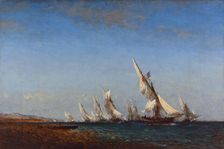 Rentrée de pêcheurs à Martigues. Creator: Felix Francois Georges Philibert Ziem