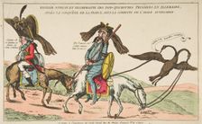 Rentrée joyeuse et triomphale des Don-Quichottes Prussiens en Allemagne, après la conq..., ca. 1792. Creator: Unknown