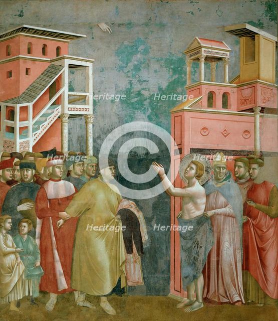 Renunciation of Worldly Goods (from Legend of Saint Francis), 1295-1300. Creator: Giotto di Bondone (1266-1377).