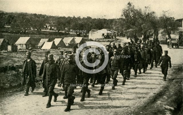'Reorganizing the Serbian Army: troops...on Corfu Island', First World War, c1916, (c1920). Creator: Unknown.