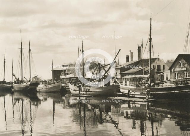 Repairing of ships after World War 2, Landskrona shipyard, Sweden, 1946. Artist: Unknown