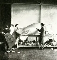 Repairing Barrage Balloons c1943. Creator: Cecil Beaton