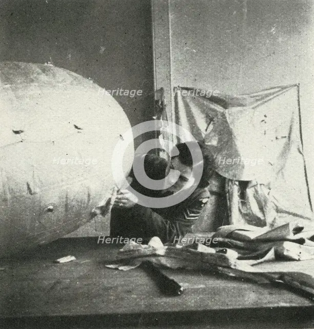 'Repairing Barrage Balloons', c1943. Creator: Cecil Beaton.