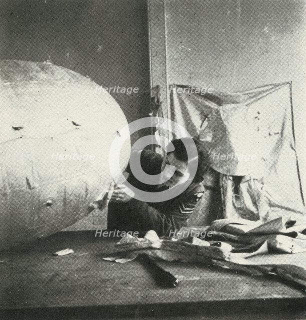 'Repairing Barrage Balloons', c1943. Creator: Cecil Beaton.