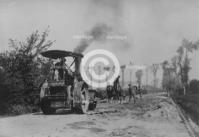 Repairing Belgian Road, 22 Oct 1918. Creator: Bain News Service.