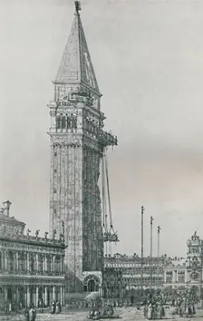 Repairing the Campanile 1746-1756, (1925). Creator: Canaletto