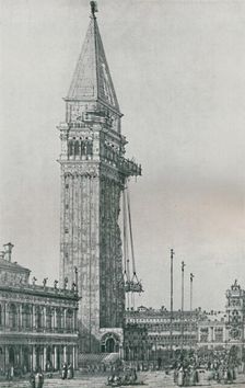 Repairing the Campanile 1746-1756, (1925). Creator: Canaletto
