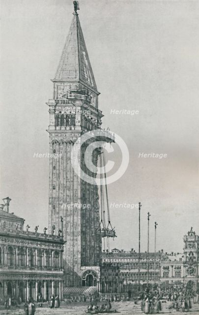 'Repairing the Campanile', 1746-1756, (1925). Creator: Canaletto.