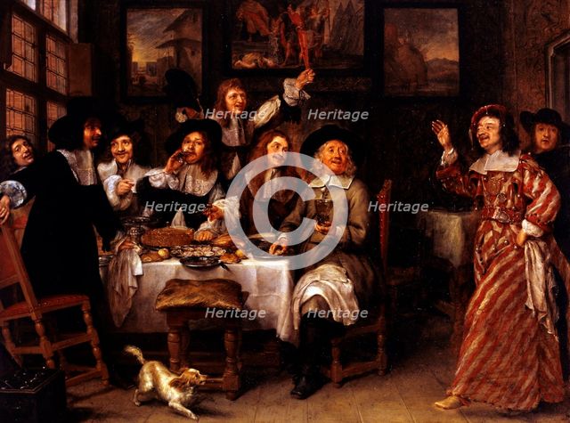 Repas d'artistes, after 1660. Creator: Gonzalès Cockes.