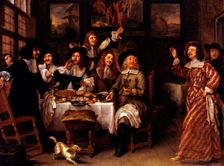 Repas d'artistes, after 1660. Creator: Gonzalès Cockes
