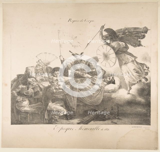 Repas de Corps. Epoque Mémorable de 1821, 1821. Creator: Charles Joseph Hullmandel.