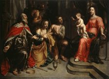 Repentant Sinners in front of the Virgin and Child, 1630. Creator: Peter van Lint