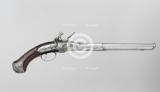 Repeating Flintlock Pistol, Italian, Florence, ca. 1690-1700. Creator: Michele Lorenzoni.