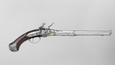 Repeating Flintlock Pistol, Italian, Florence, ca. 1690-1700. Creator: Michele Lorenzoni