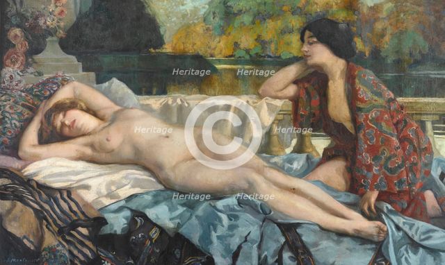 Repos au bord du lac, 1912. Creator: Montassier, Henri (1880-1946).
