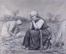 Repose, 1867. Creator: Jules Breton