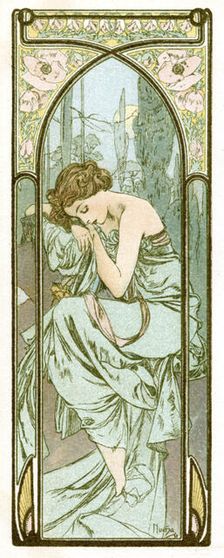 Repose of Night 1899. Artist: Alphonse Mucha