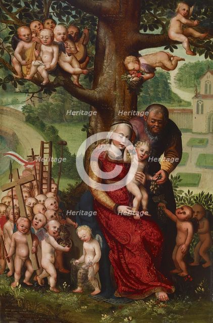 Repose on Flight into Egypt with Many Angels, 16th century. Creator: Unknown.