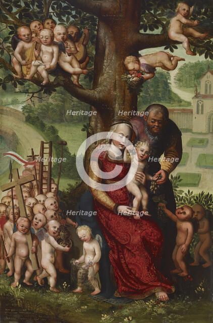 Repose on Flight into Egypt with Many Angels, 16th century. Creator: Unknown.