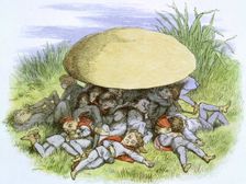 Reposing - Water lilies and water fairies of the period c1869-c1870. Creator: Richard Doyle