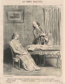 Repoussée ... une porte me reste ouverte ..., 19th century. Creator: Honore Daumier