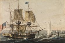 Replenishing the Ship's Larder with Codfish off the Newfoundland Coast, 1811-ca. 1813. Creator: Pavel Petrovic Svin'in